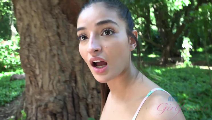 Emily likes to get naughty after a day out and about.